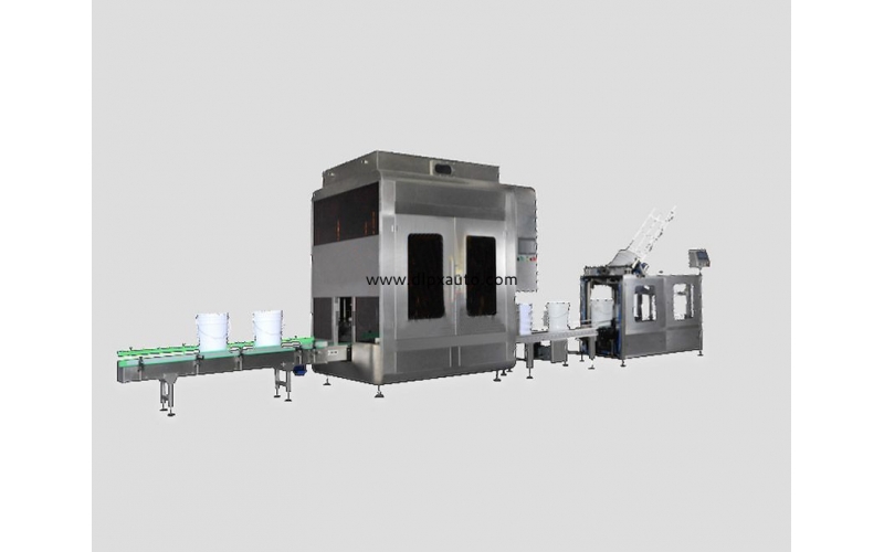 自動稱重灌裝+上蓋+壓蓋生產線【5-30KG)